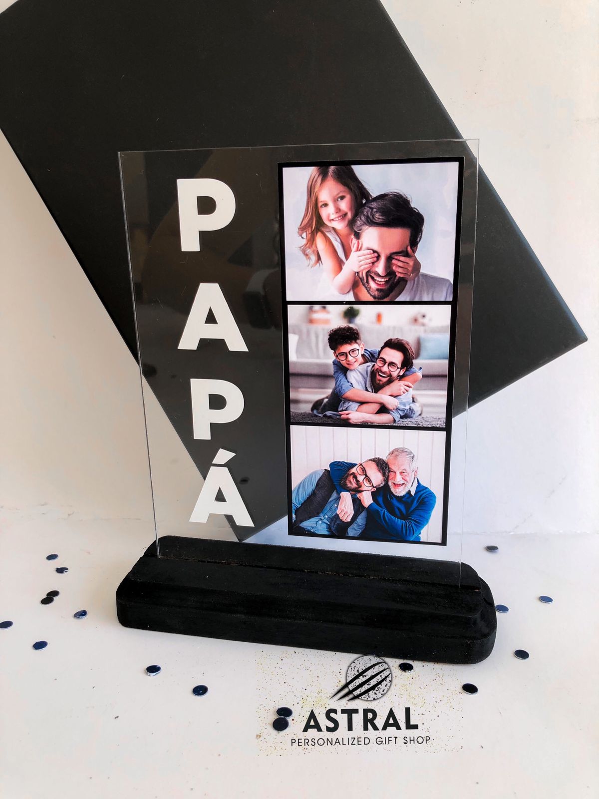 Placa con Fotos Papá
