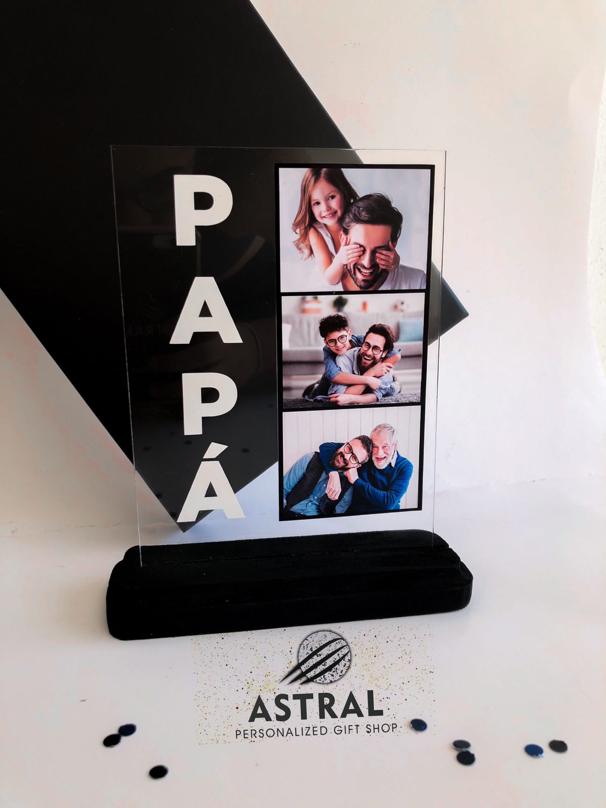 Placa con Fotos Papá