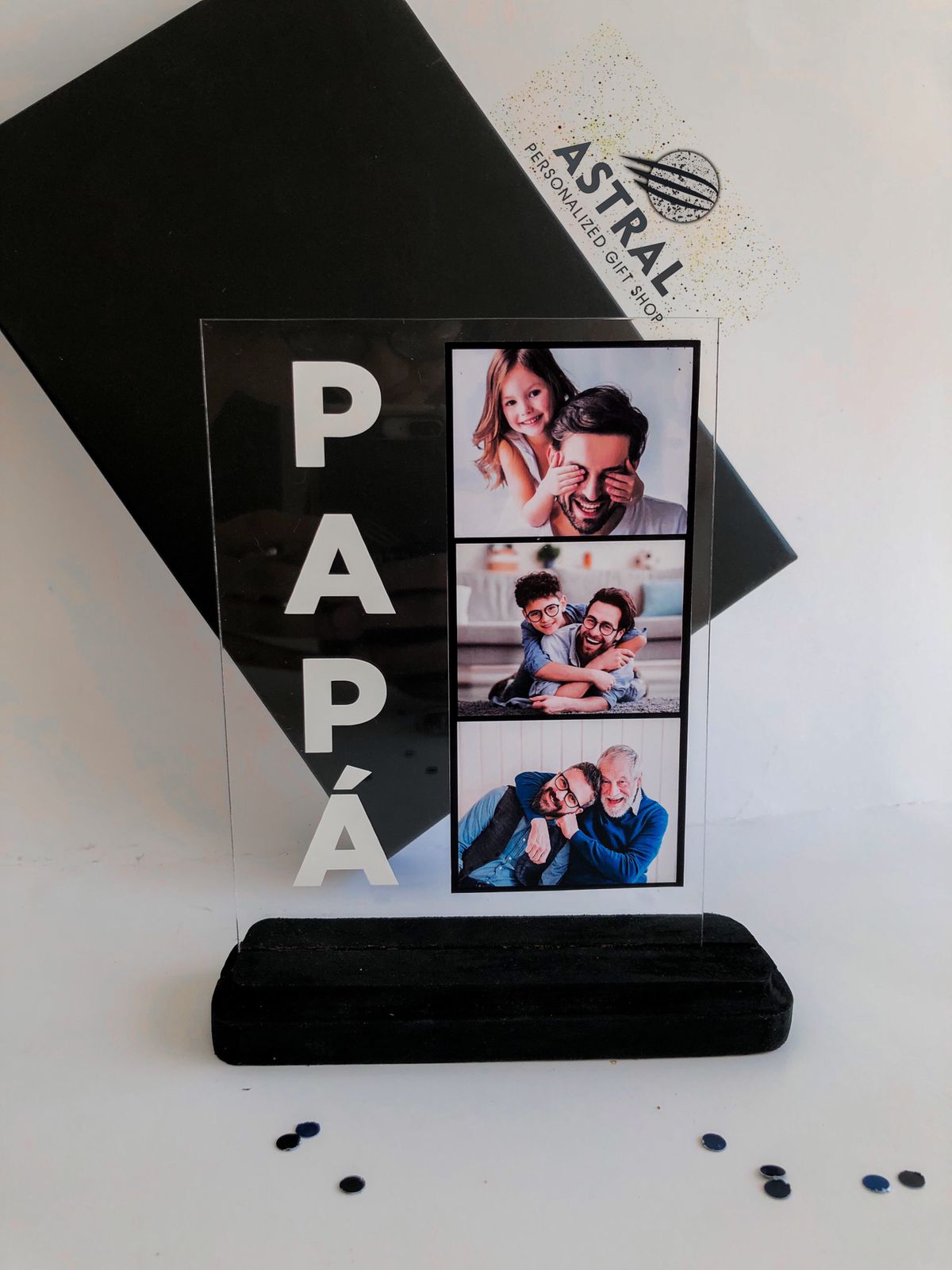 Placa con Fotos Papá